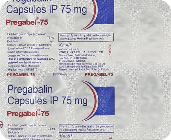 Pregabel 75mg Strip Of 10 Capsules
