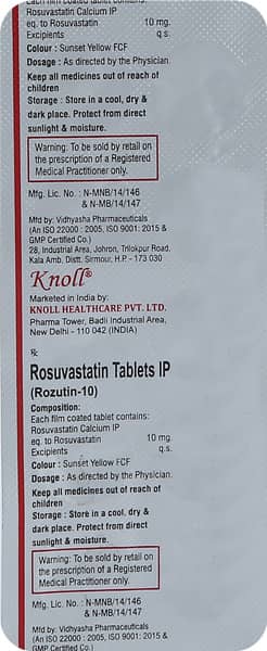 Rozutin 10mg Strip Of 10 Tablets