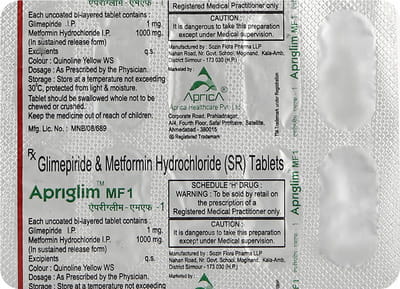 Apriglim Mf 1mg Strip Of 10 Tablets