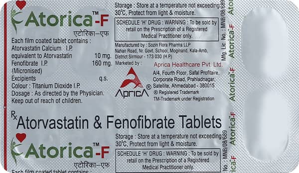 Atorica F 10mg Strip Of 10 Tablets