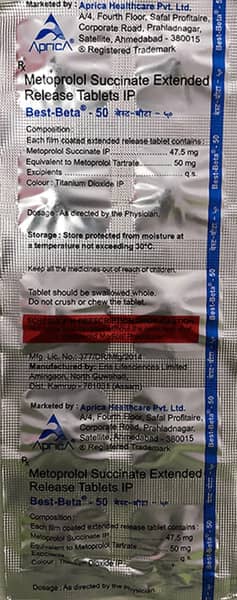 Best Beta 50mg Strip Of 10 Tablets