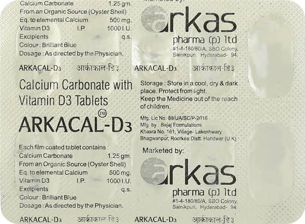 Arkacal D3 Strip Of 10 Tablets