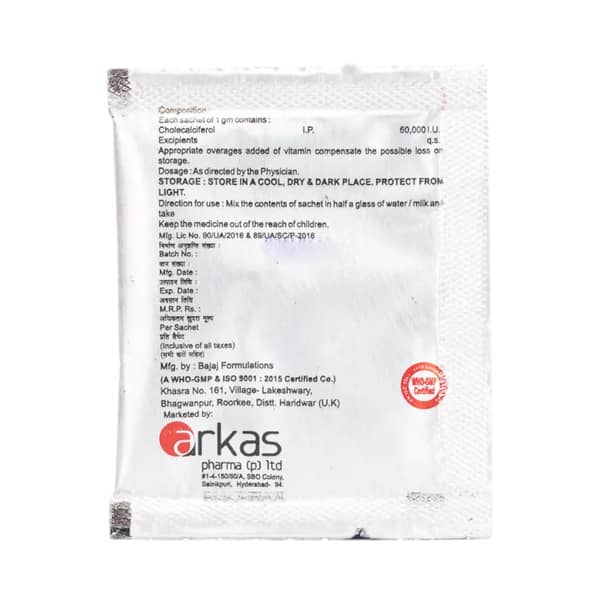 Arkacal D3 60K Sachet 1Gm