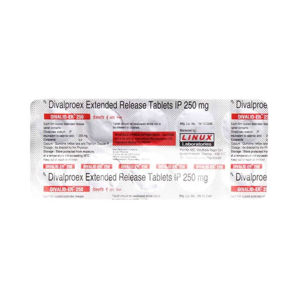 Divalid Er 250Mg Strip Of 10 Tablets