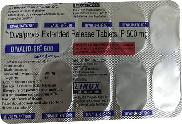 Divalid Er 500Mg Strip Of 10 Tablets