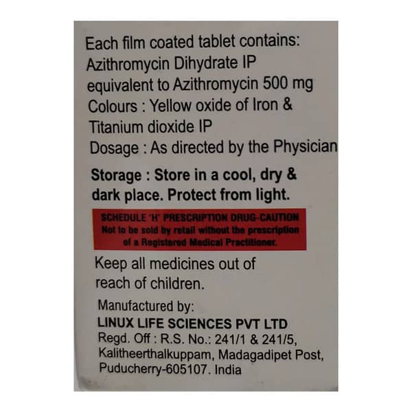 Macrozac 500Mg Strip Of 10 Tablets