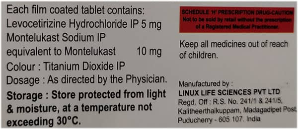 Montgold Strip Of 10 Tablets