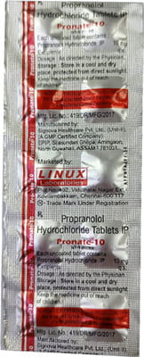 Pronate 10mg Strip Of 10 Tablets