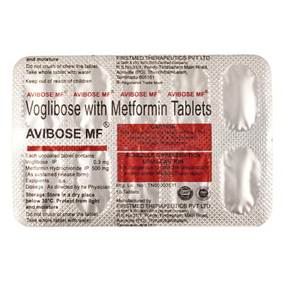 Avibose Mf 0.3 Mg Strip Of 10 Tablets