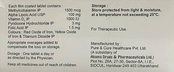 Axinerve D Strip Of 10 Tablets
