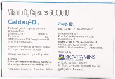 Calday D3 60k Strip Of 4 Capsules