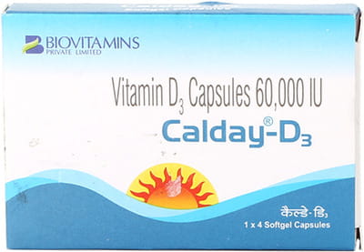Calday D3 60k Strip Of 4 Capsules