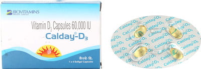 Calday D3 60k Strip Of 4 Capsules