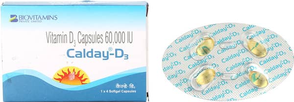Calday D3 60k Strip Of 4 Capsules