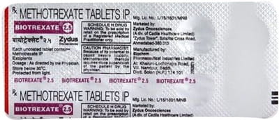 Biotrexate 2.5mg Strip Of 10 Tablets
