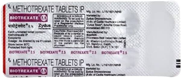 Biotrexate 2.5mg Strip Of 10 Tablets