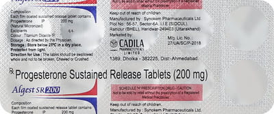 Algest Sr 200mg Strip Of 10 Tablets