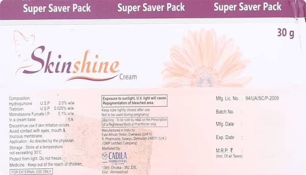 Skinshine Tube Of 30gm Cream
