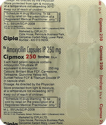Cipmox 250mg Strip Of 15 Capsules
