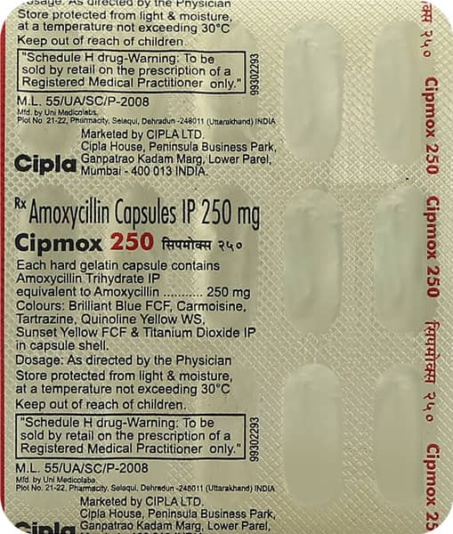 Cipmox 250mg Strip Of 15 Capsules