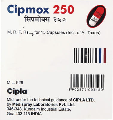 Cipmox 250mg Strip Of 15 Capsules