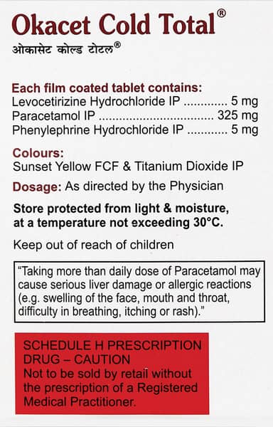 Okacet Cold Total Strip Of 10 Tablets