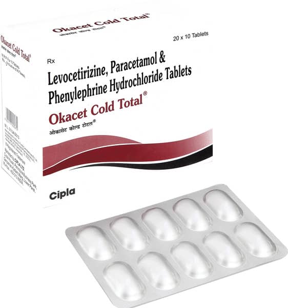 Okacet Cold Total Strip Of 10 Tablets