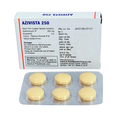 Azivista 250mg Strip Of 6 Tablets