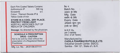Azivista 500mg Strip Of 3 Tablets
