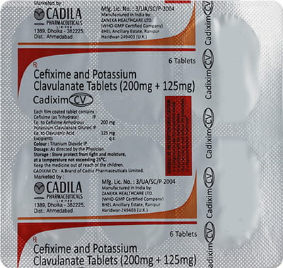 Cadixim Cv 325mg Tablet