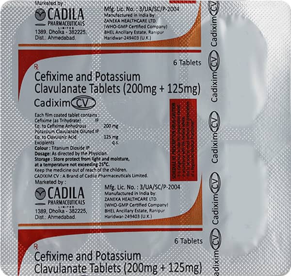 Cadixim Cv 325mg Tablet
