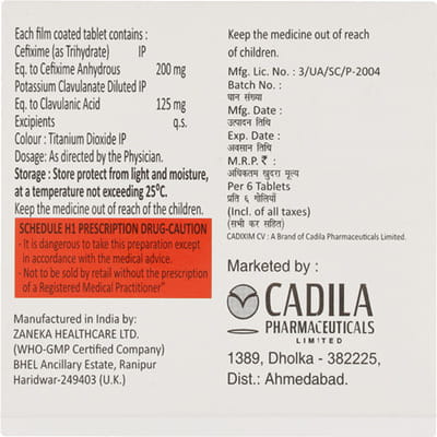 Cadixim Cv 325mg Tablet