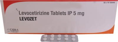 Levozet 5mg Strip Of 10 Tablets