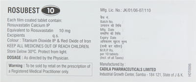 Rosubest 10mg Strip Of 10 Tablets