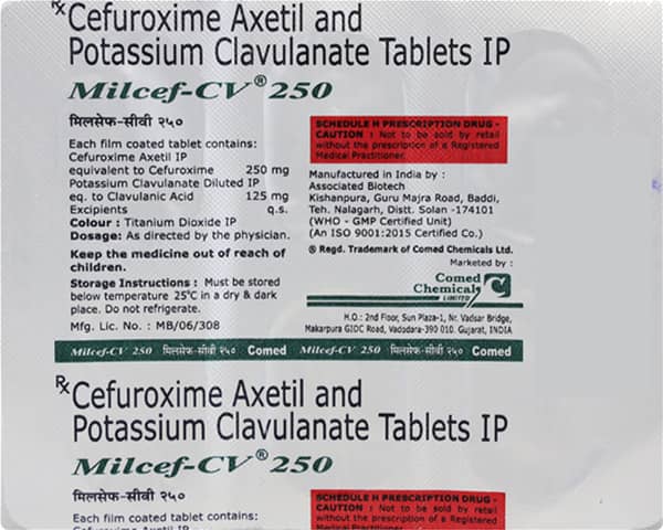 Milcef Cv 250mg Strip Of 6 Tablets