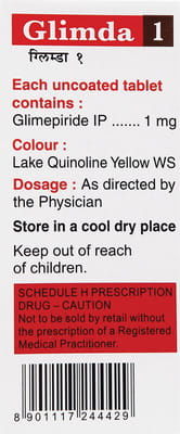 Glimda 1mg Strip Of 10 Tablets