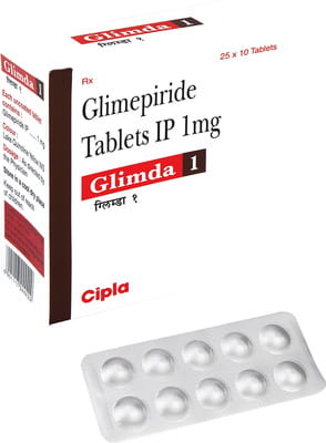 Glimda 1mg Strip Of 10 Tablets