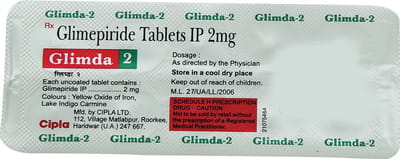 Glimda 2mg Strip Of 10 Tablets