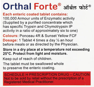 Orthal Forte Strip Of 20 Tablets