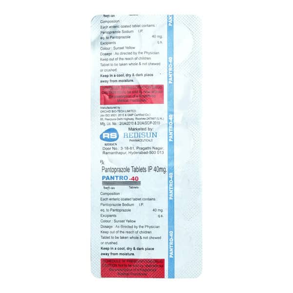 Pantro 40Mg Strip Of 10 Tablets