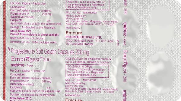 Emprogest 200 Oral/Vaginal/Rectal Capsule