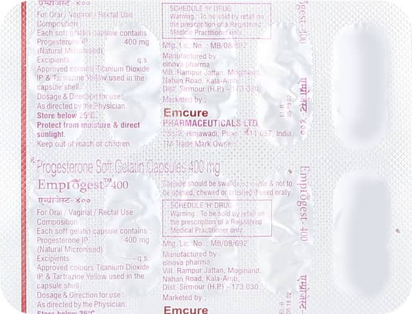 Emprogest 400 Oral/Vaginal/Rectal Capsule