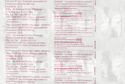 Ceftas 400mg Strip Of 10 Tablets