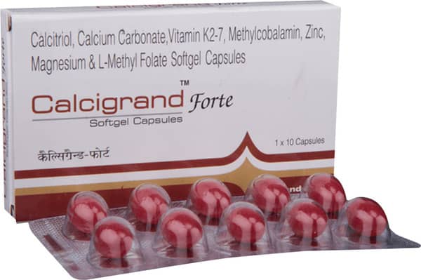 Calcigrand Forte Strip Of 10 Softgel Capsules