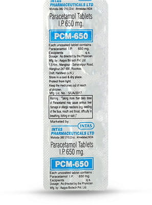 Pcm 650mg Strip Of 10 Tablets