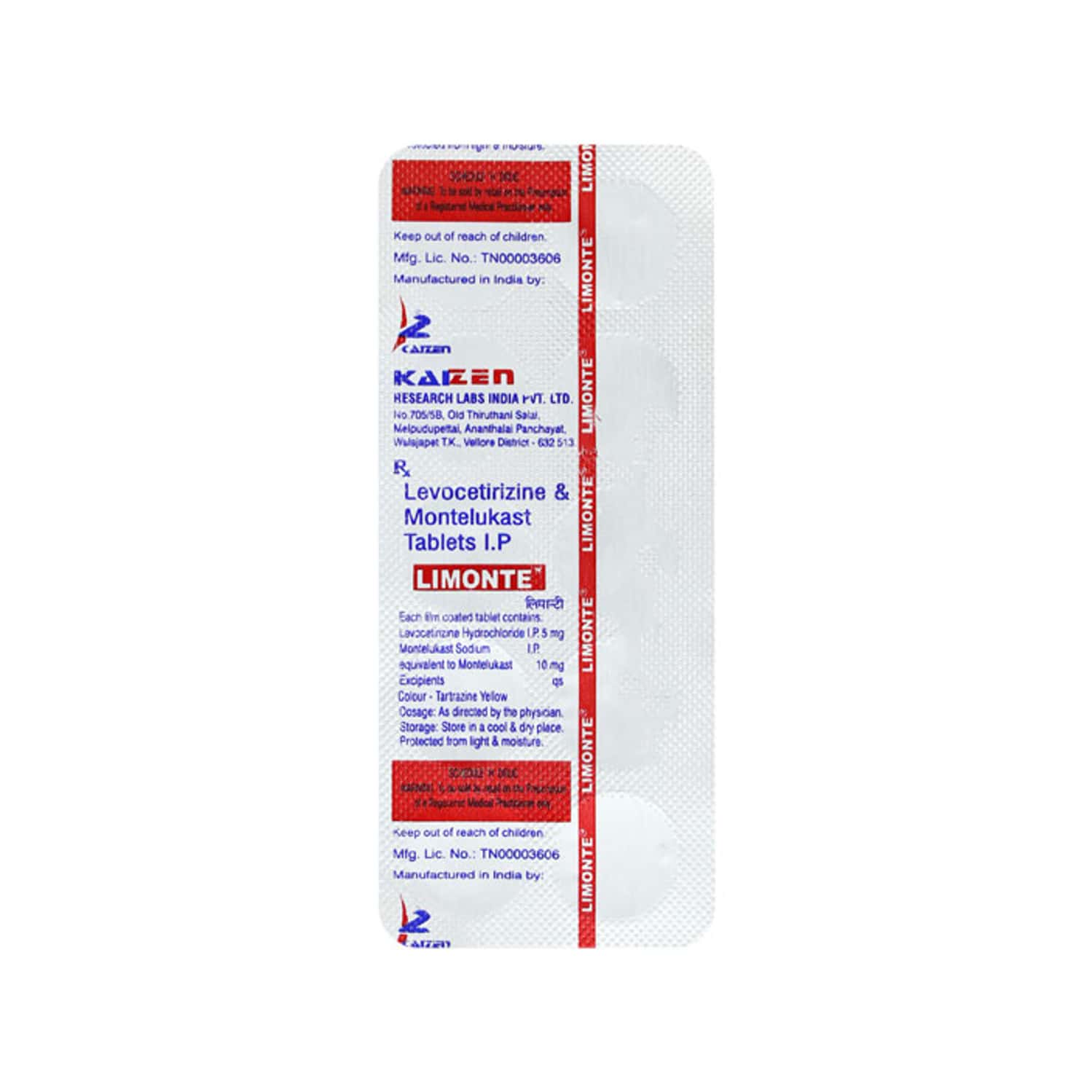 Limonte Strip Of 10 Tablets: Uses, Side Effects, Price & Dosage | PharmEasy