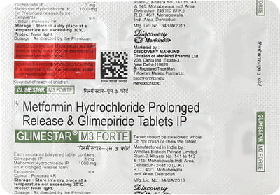 Glimestar M 3mg Forte Strip Of 10 Tablets
