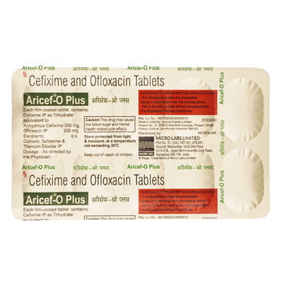 Aricef O Plus Strip Of 10 Tablets
