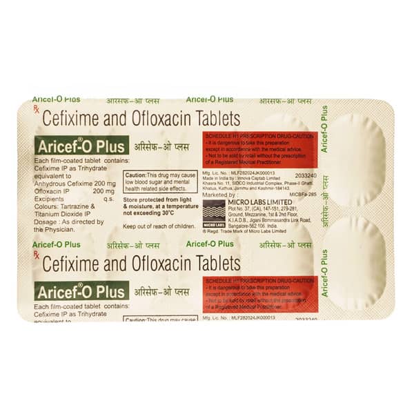 Aricef O Plus Strip Of 10 Tablets