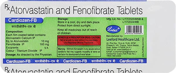 Cardiozen Fb 10mg Strip Of 10 Tablets